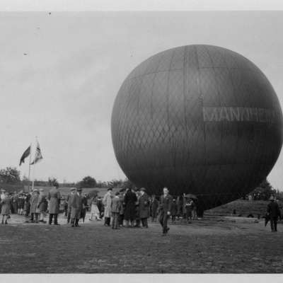 1938 - Ballon "Mannheim" wird aufgeblasen 