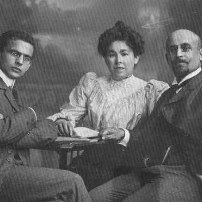 Samuel Billigheimer mit seinen Eltern Anna und Karl, um 1910