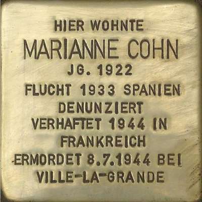 Stolperstein für Marianne Cohn