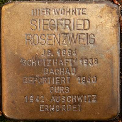 Stolperstein für Siegfried Rosenzweig