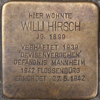 Stolperstein für Willi Hirsch
