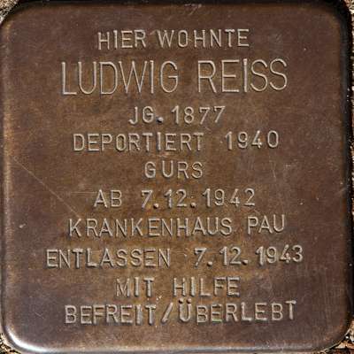 Stolperstein für Ludwig Reiss