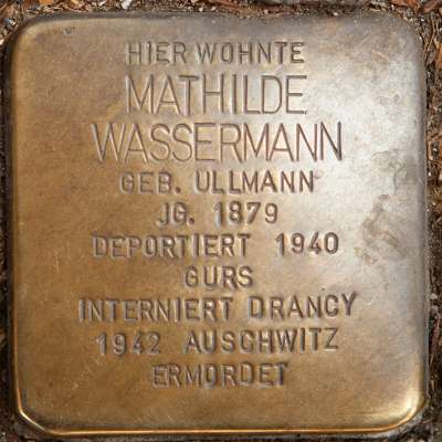 Stolperstein für Mathilde Wassermann