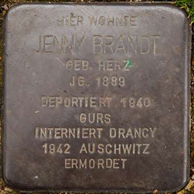 Stolperstein für Jenny Brandt geb. Herz
