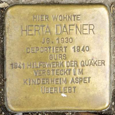 Stolperstein für Herta Dafner