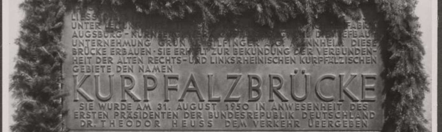 Inschrift Kurpfalzbrücke