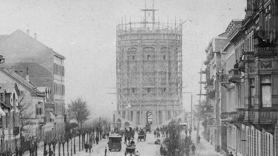 Bau des Mannheimer Wasserturms, 1887/88