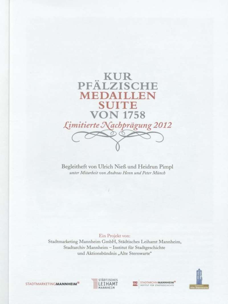 Cover-Abbildung: Kurpfälzische Medaillensuite von 1758