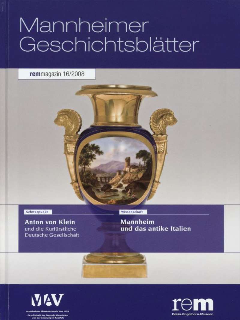 Cover-Abbildung:Mannheimer Geschichtsblätter 16/2008