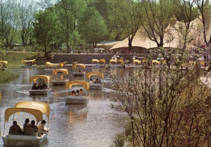 Gondolettas im Kutzerweiher u. Gastronomie Baumhain, 1975