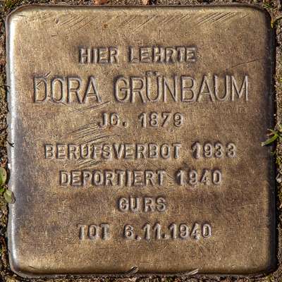 Stolperstein für Dora Grünbaum