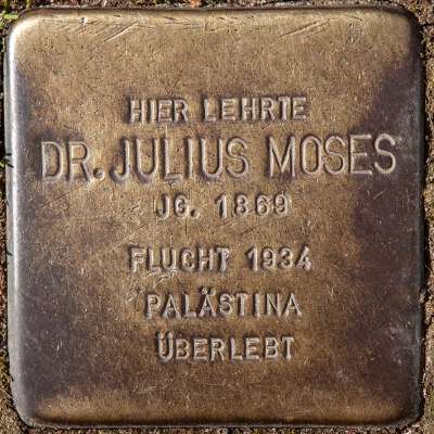 Stolperstein für Dr. Julius Moses