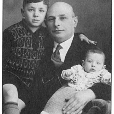 Otto Josef Michel mit seinen Kindern Ernst und Lotte