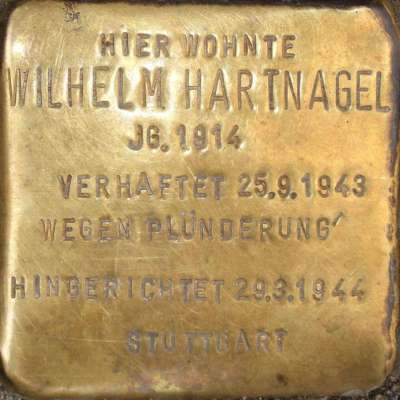Stolperstein für Wilhelm Hartnagel