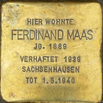 Stolperstein für Ferdinand Maas