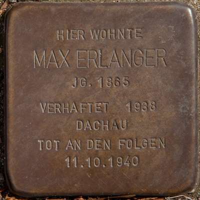 Stolperstein für Max Erlanger