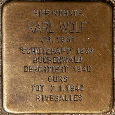 Stolperstein für Karl Wolf