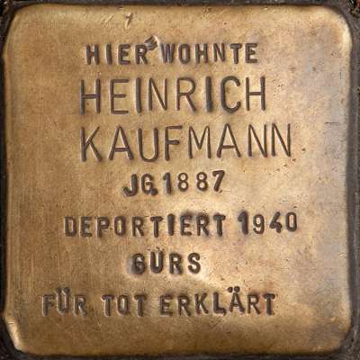 Stolperstein für Heinrich Kaufmann
