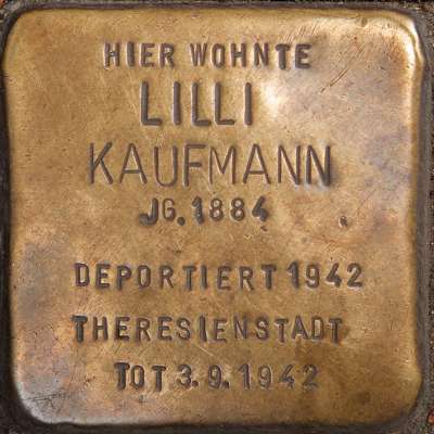 Stolperstein für Lilli Kaufmann