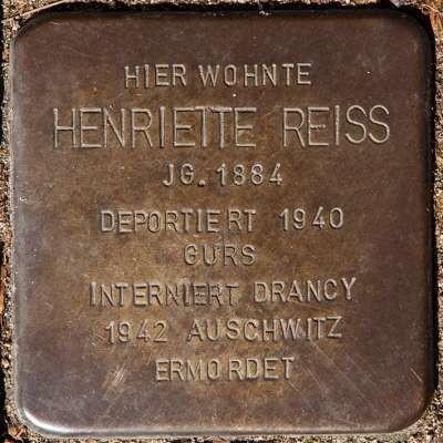 Stolperstein für Henriette Reiss