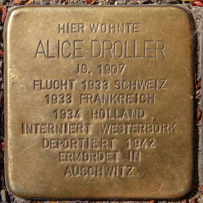 Stolperstein für Alice Droller alias Dorell