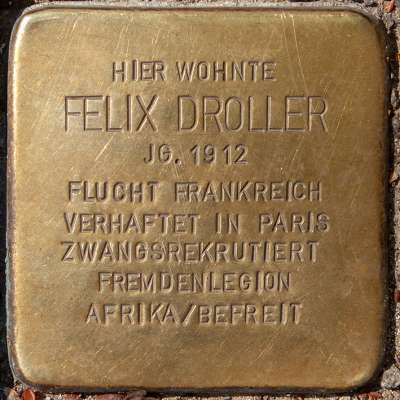 Stolperstein für Felix Droller