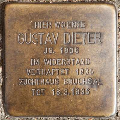 Stolperstein für Gustav Dieter