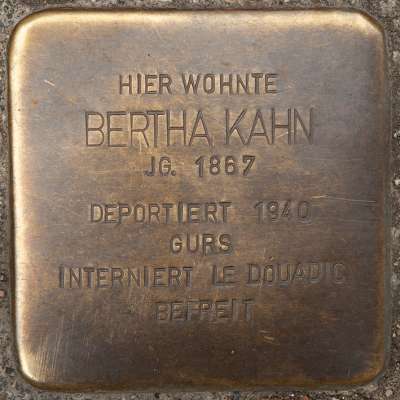 Stolperstein für Bertha Kahn