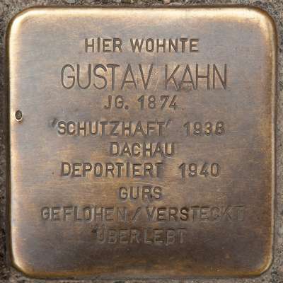 Stolperstein für Gustav Kahn