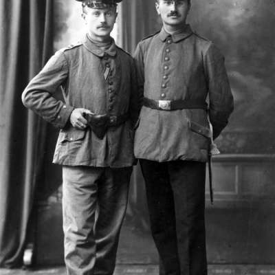 Benno Furchheimer (rechts) mit Bruder David 1915