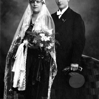 Hochzeitsfoto von Katharina und Albert Büchler (1929)