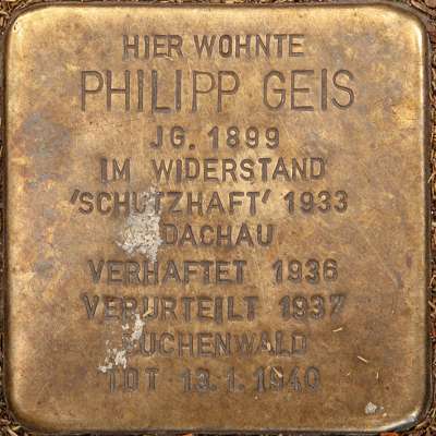 Stolperstein für Philipp Geis
