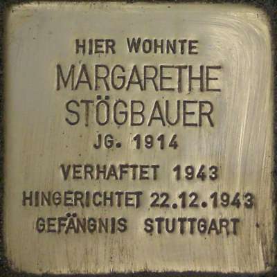Stolperstein für Margarethe Stögbauer