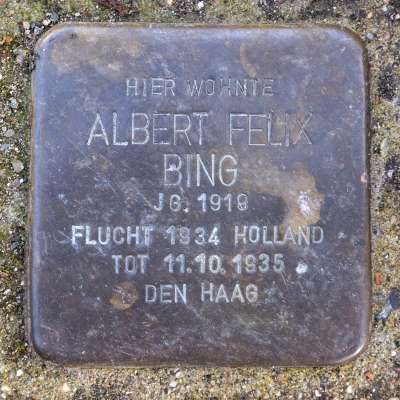 Stolperstein für Albert Felix Bing