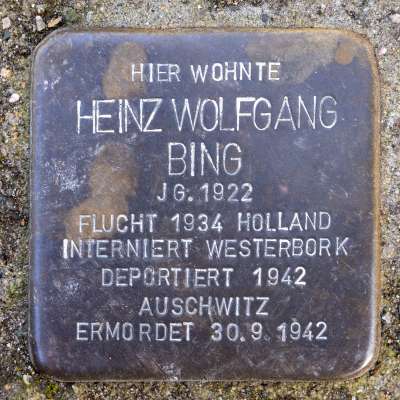 Stolperstein für Heinz Wolfgang Bing