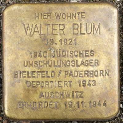 Stolperstein für Walter Blum