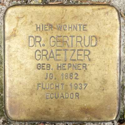 Stolperstein für Dr. Gertrud Graetzer
