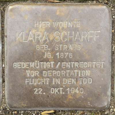 Stolperstein für Klara Scharff