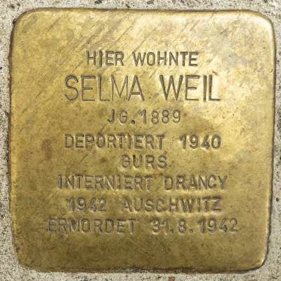 Stolperstein für Selma Weil