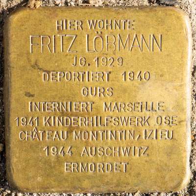 Stolperstein für Fritz Löbmann