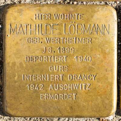 Stolperstein für Mathilde Löbmann