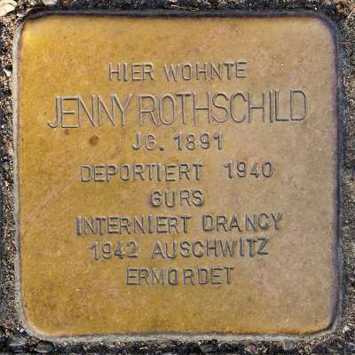 Stolperstein für Jenny Rothschild
