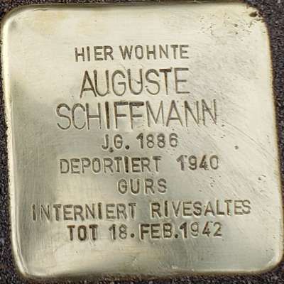 Stolperstein für Auguste Schiffmann