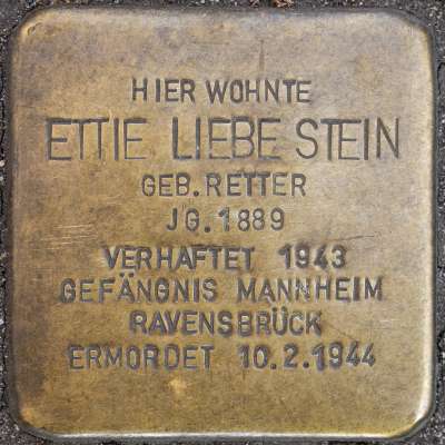 Stolperstein für Ettie Liebe Stein