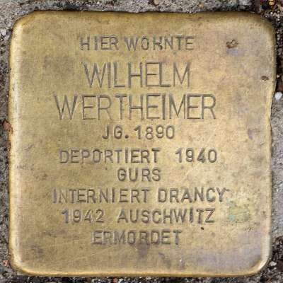 Stolperstein für Wilhelm Wertheimer