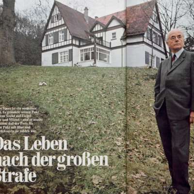 Albert Speer vor seiner Villa in Heidelberg, Zeitschrift Jasmin, 1971
