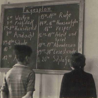 Strenger Zeitplan für die Kinder im Kinderheim Kleinglattbach, Foto: Landeskirchliches Archiv Stuttgart
