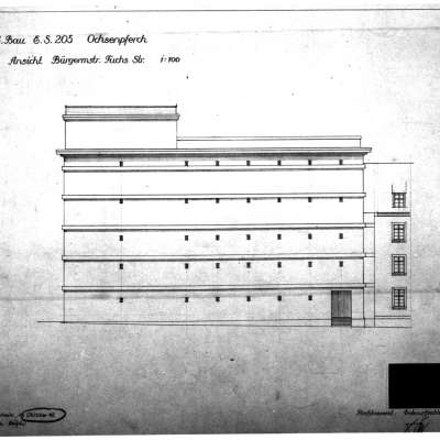 Bauplan vom Oktober 1942, Seitenansicht