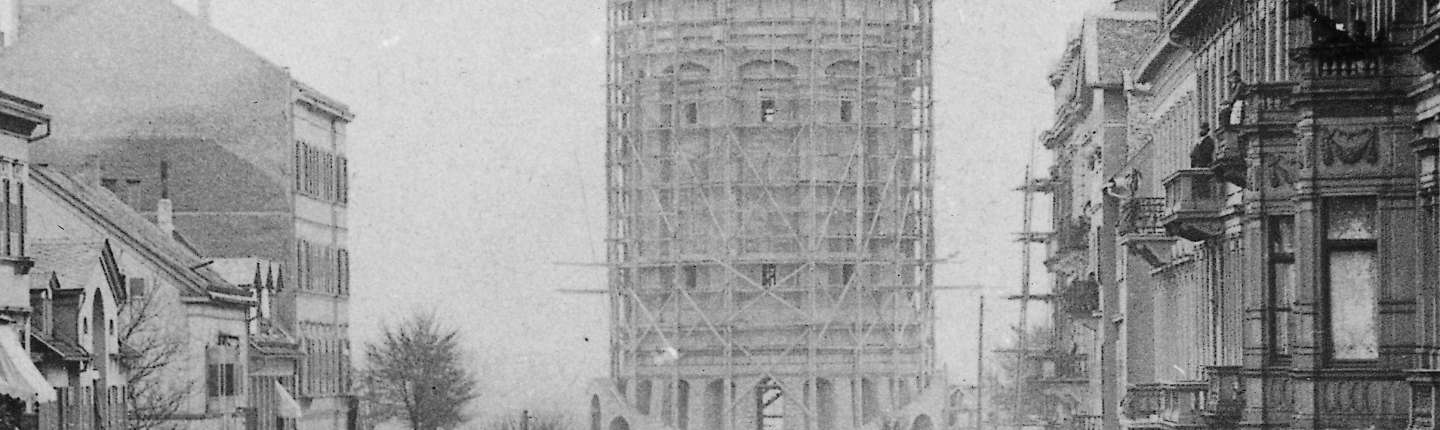 Bau des Mannheimer Wasserturms, 1887/88