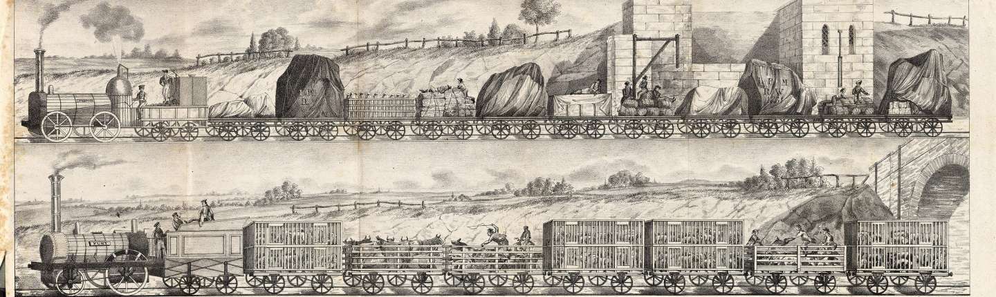Illustration Eisenbahnstrecke in England von Newhouse